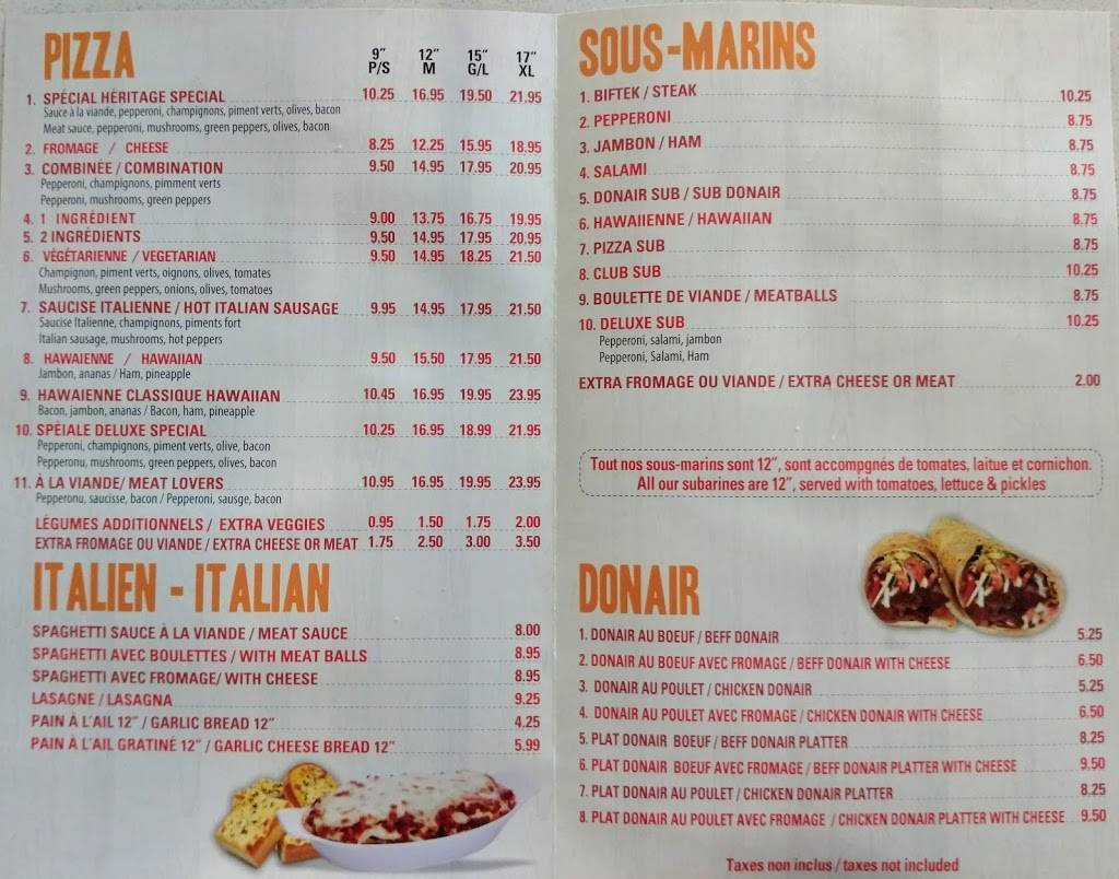 Pizza Heritage | restaurant | 44 Rue Court, Gatineau, QC J9H 4L7, Canada | 8196848080 OR +1 819-684-8080