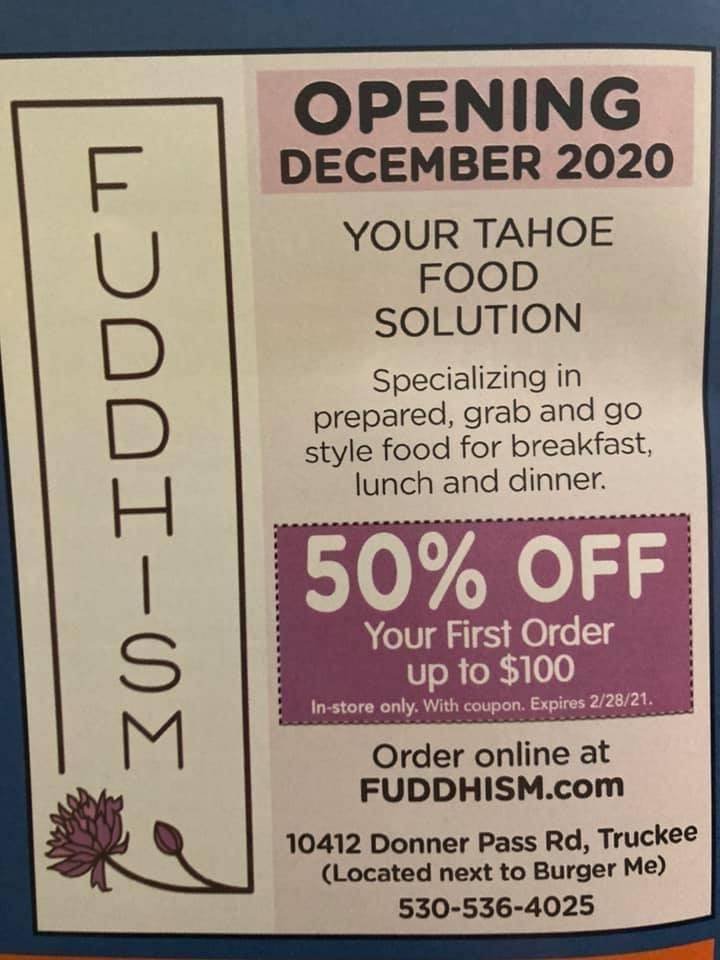 Fuddhism | restaurant | 10412 Donner Pass Rd, Truckee, CA 96161, USA | 5305364025 OR +1 530-536-4025