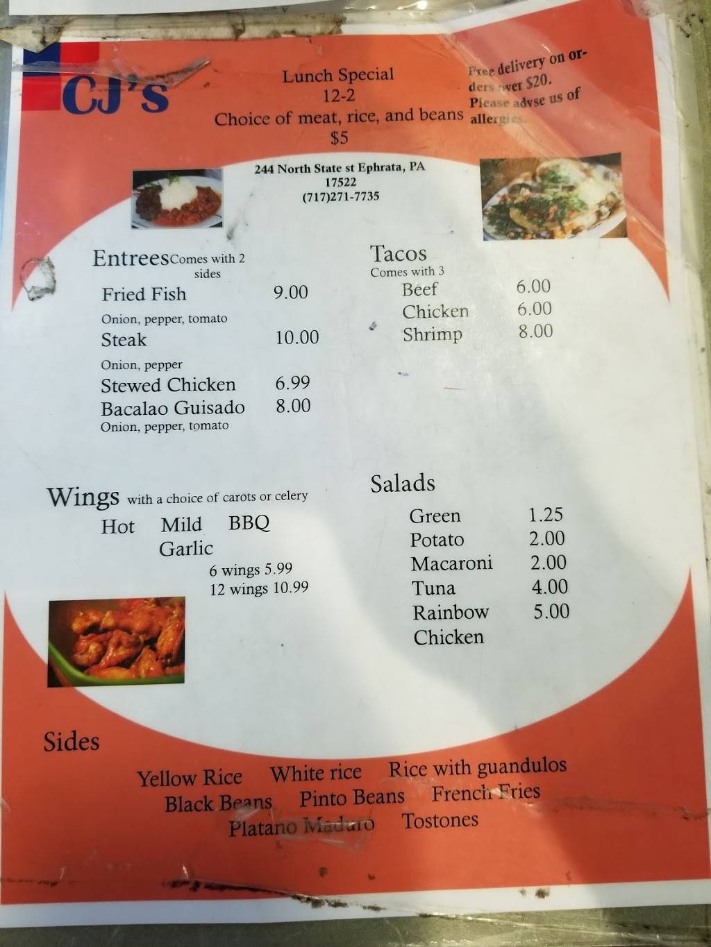 CJs Deli | restaurant | 2232, 244 N State St, Ephrata, PA 17522, USA | 7172717735 OR +1 717-271-7735