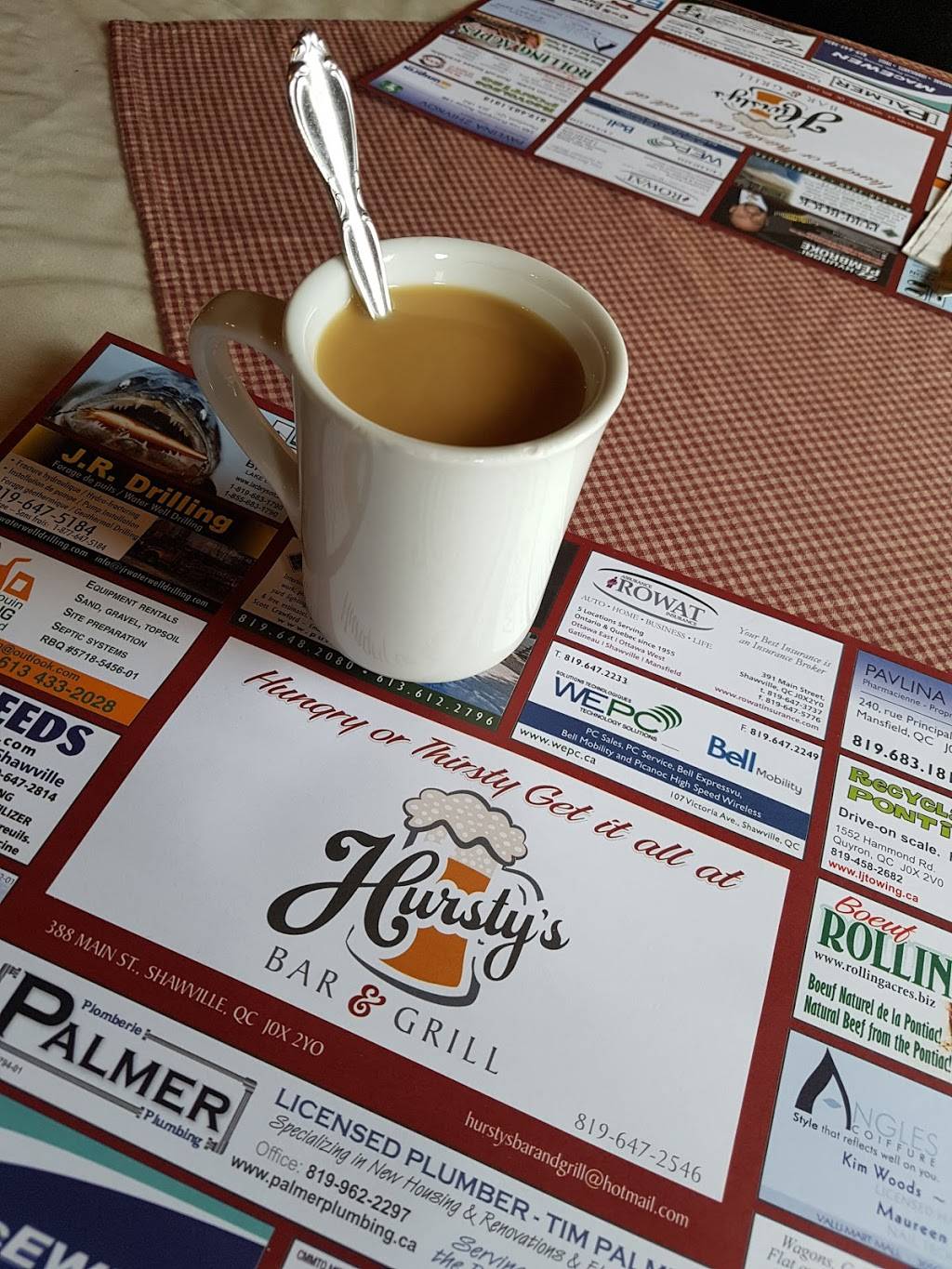 Hurstys Bar & Grill | restaurant | 368 Rue Main, Shawville, QC J0X 2Y0, Canada | 8196472546 OR +1 819-647-2546