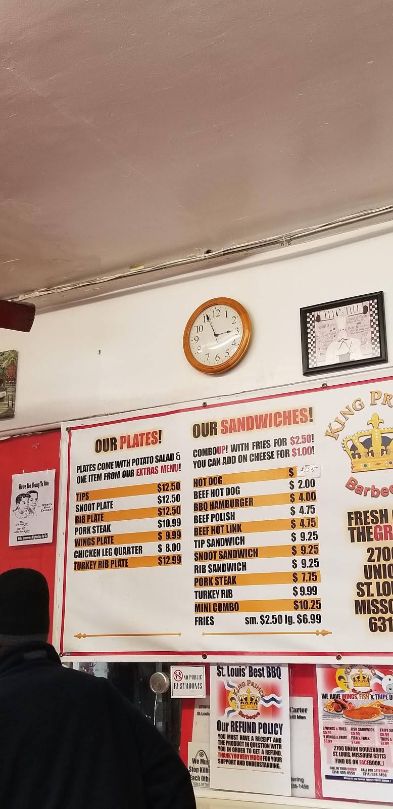 King PRINCE BAR B QUE | restaurant | 2700 Union Blvd, St. Louis, MO 63113, USA | 3144058550 OR +1 314-405-8550