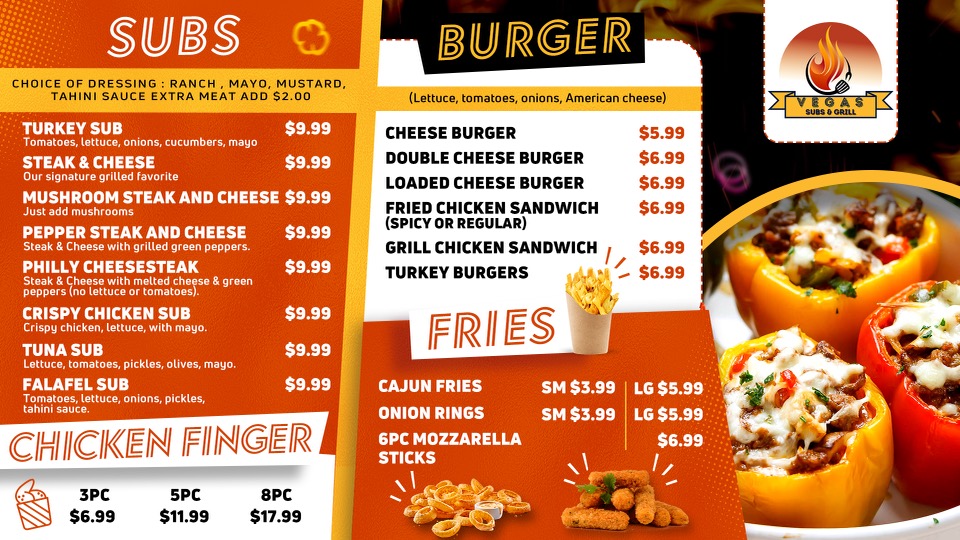 VEGAS SUBS & GRILL | restaurant | 19850 Fenkell Ave, Detroit, MI 48223, USA | 3136320048 OR +1 313-632-0048