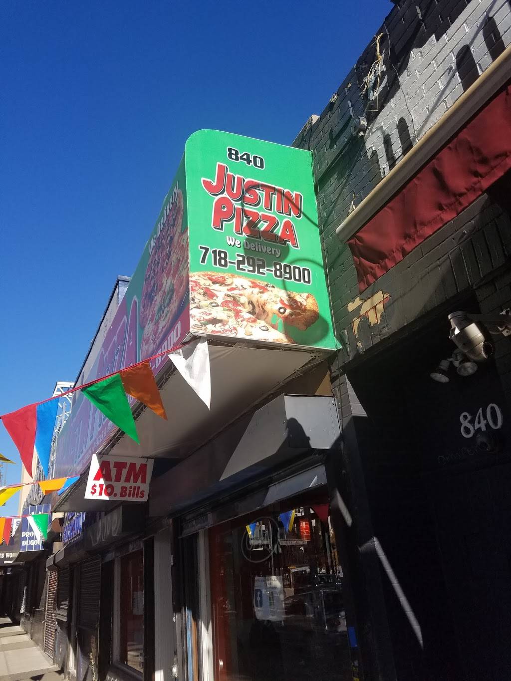 Justins Pizza | restaurant | 840 River Ave, The Bronx, NY 10451, USA | 7182928900 OR +1 718-292-8900