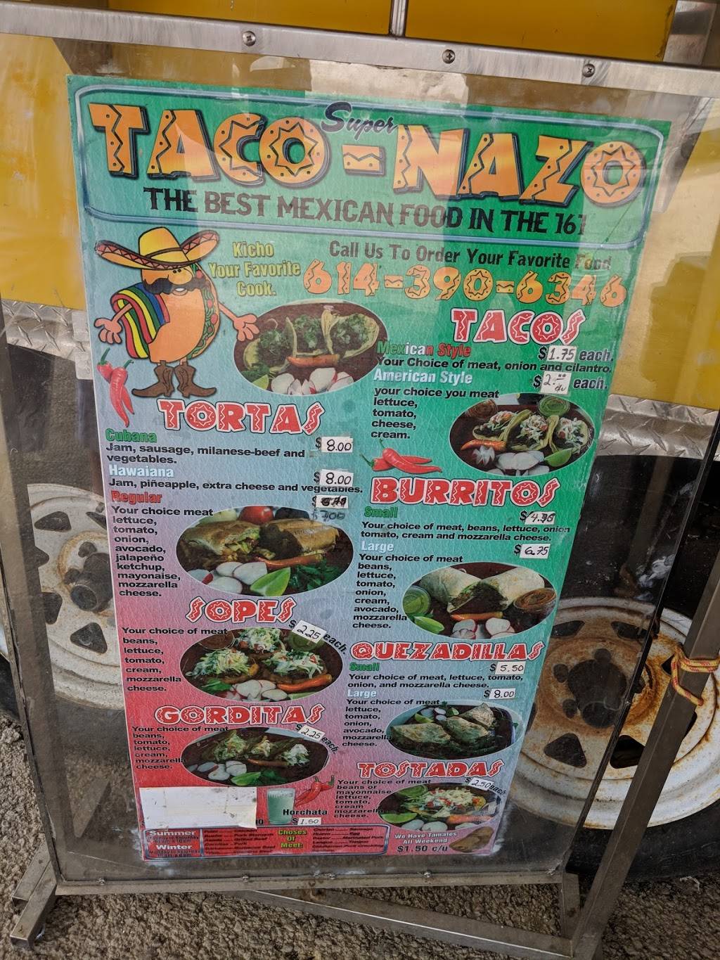 Taco Nazo (Taco Truck) | restaurant | 2200 E Dublin Granville Rd, Columbus, OH 43229, USA | 6143906346 OR +1 614-390-6346