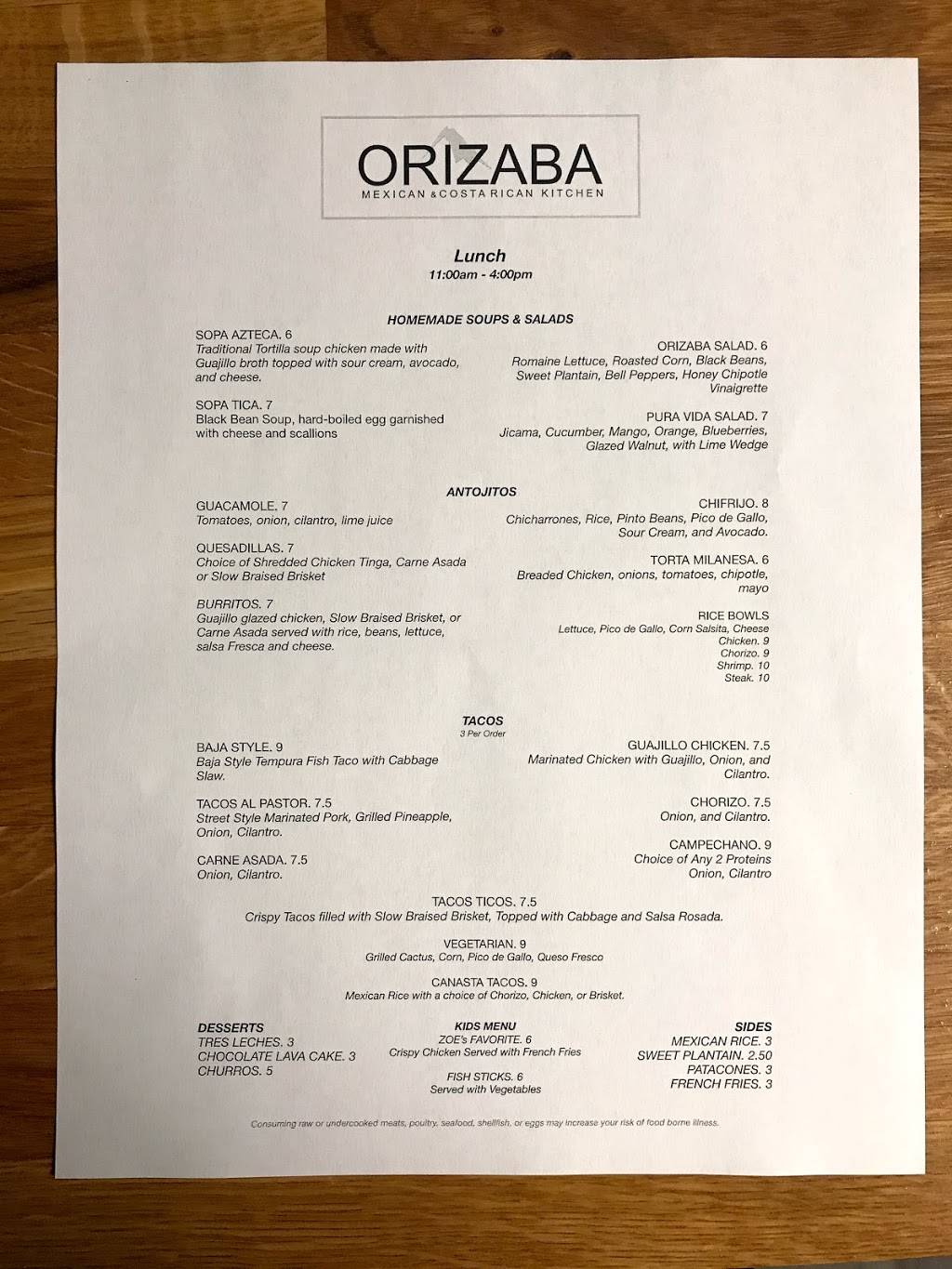 Orizaba Mexican & Costa Rican Kitchen | restaurant | 614 W Broad St, Bethlehem, PA 18018, USA | 4848934467 OR +1 484-893-4467