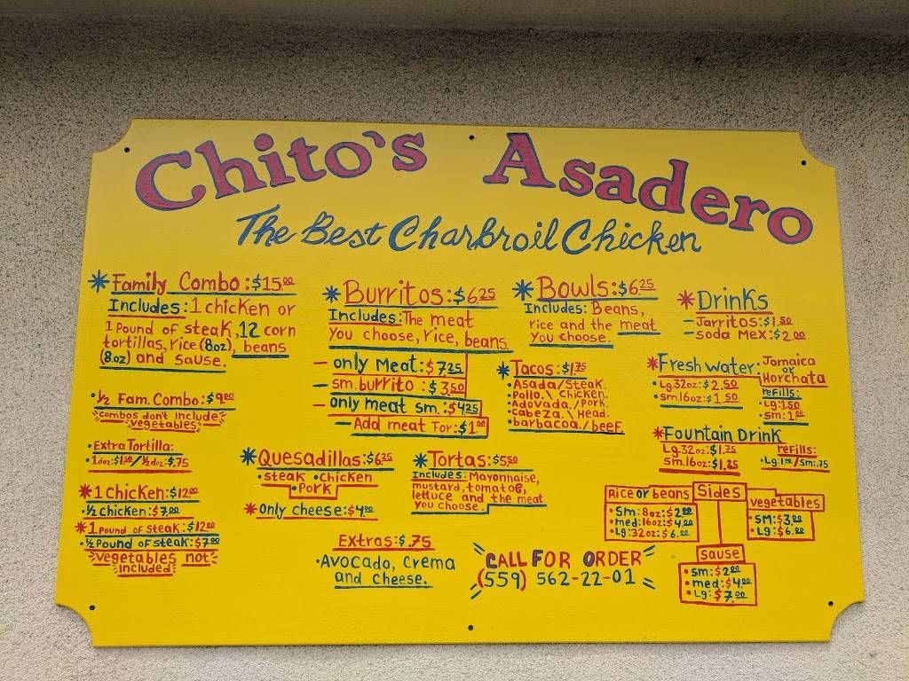 Chitos Asadero | restaurant | 380 W Hermosa St, Lindsay, CA 93247, USA | 5595622201 OR +1 559-562-2201