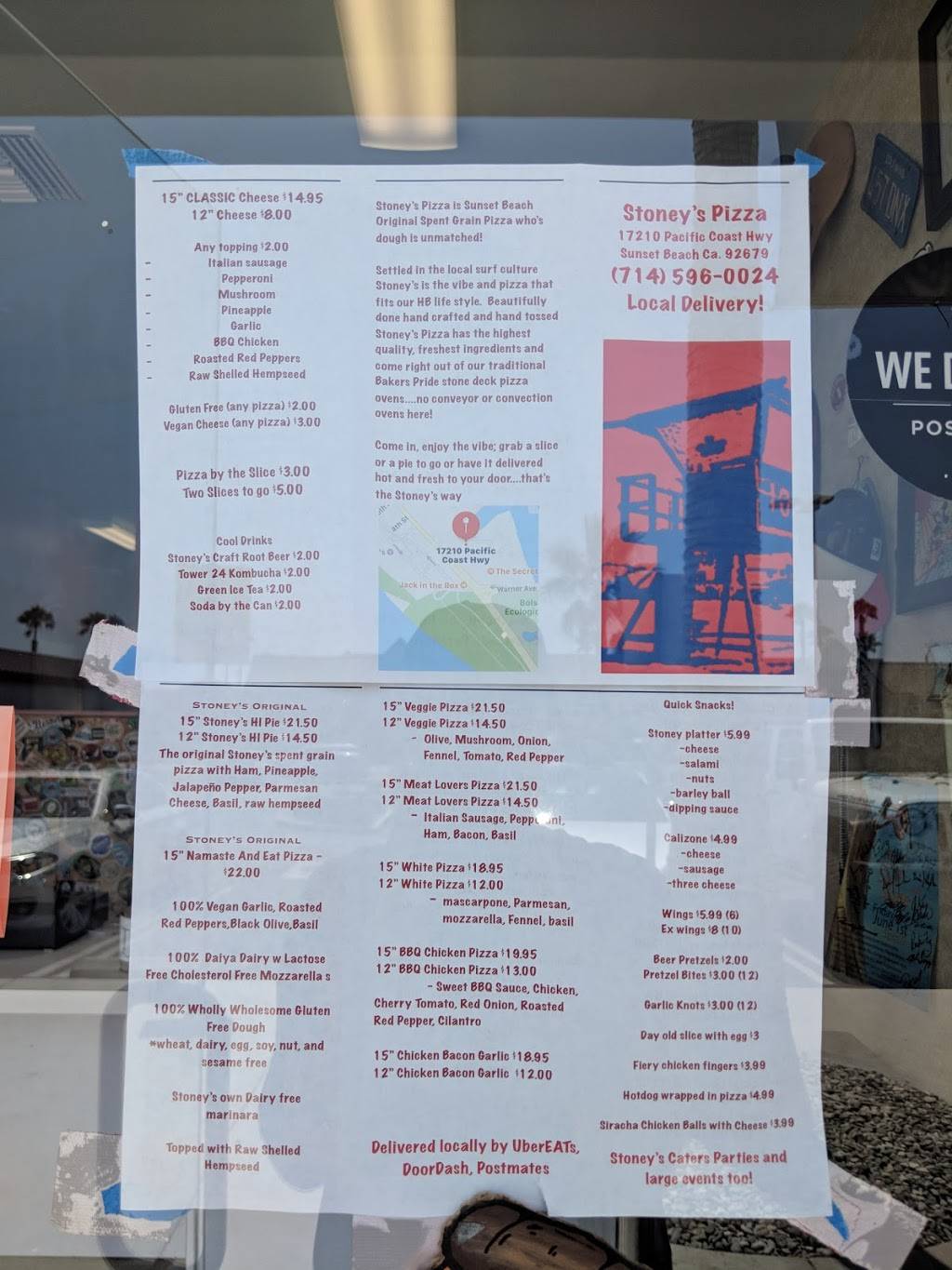 Stoneys Pizza | restaurant | 17210 Pacific Coast Hwy, Huntington Beach, CA 92649, USA | 7145960024 OR +1 714-596-0024