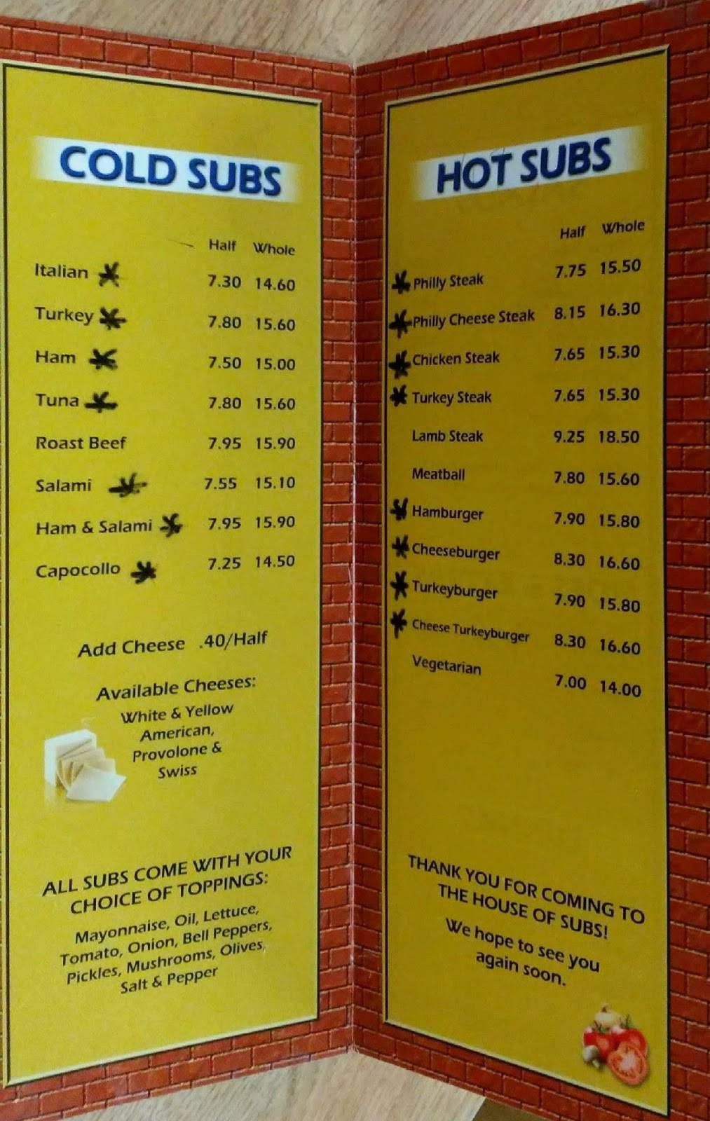 THE HOUSE OF SUBS | restaurant | 1340 Clinton Rd, Fayetteville, NC 28312, USA | 9104912505 OR +1 910-491-2505