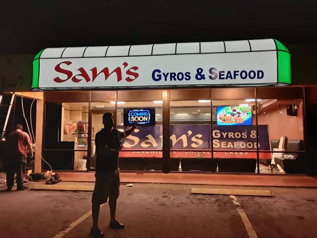 Sams Gyros and Seafood | restaurant | 4745 22nd Ave S, St. Petersburg, FL 33711, USA | 7277670010 OR +1 727-767-0010