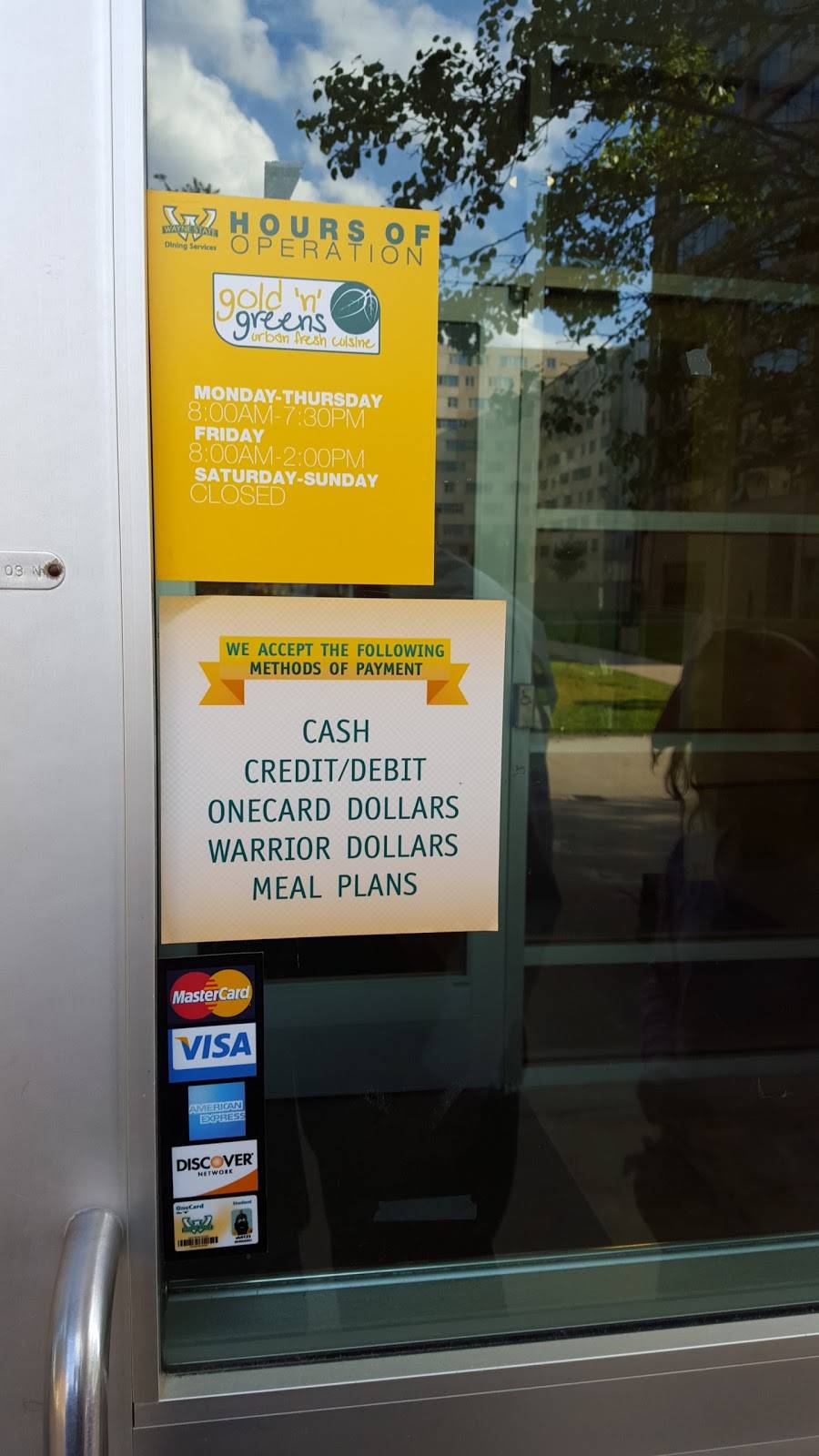 Gold n Greens | restaurant | 695 Williams Mall, Detroit, MI 48202, USA | 3135774200 OR +1 313-577-4200