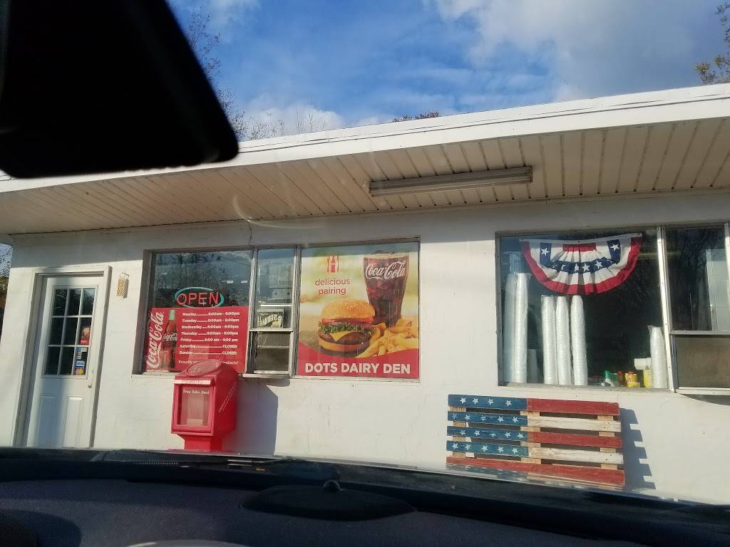Dots Dairy Den | restaurant | 5371 Main Dr, New Hope, AL 35760, USA | 2567239996 OR +1 256-723-9996
