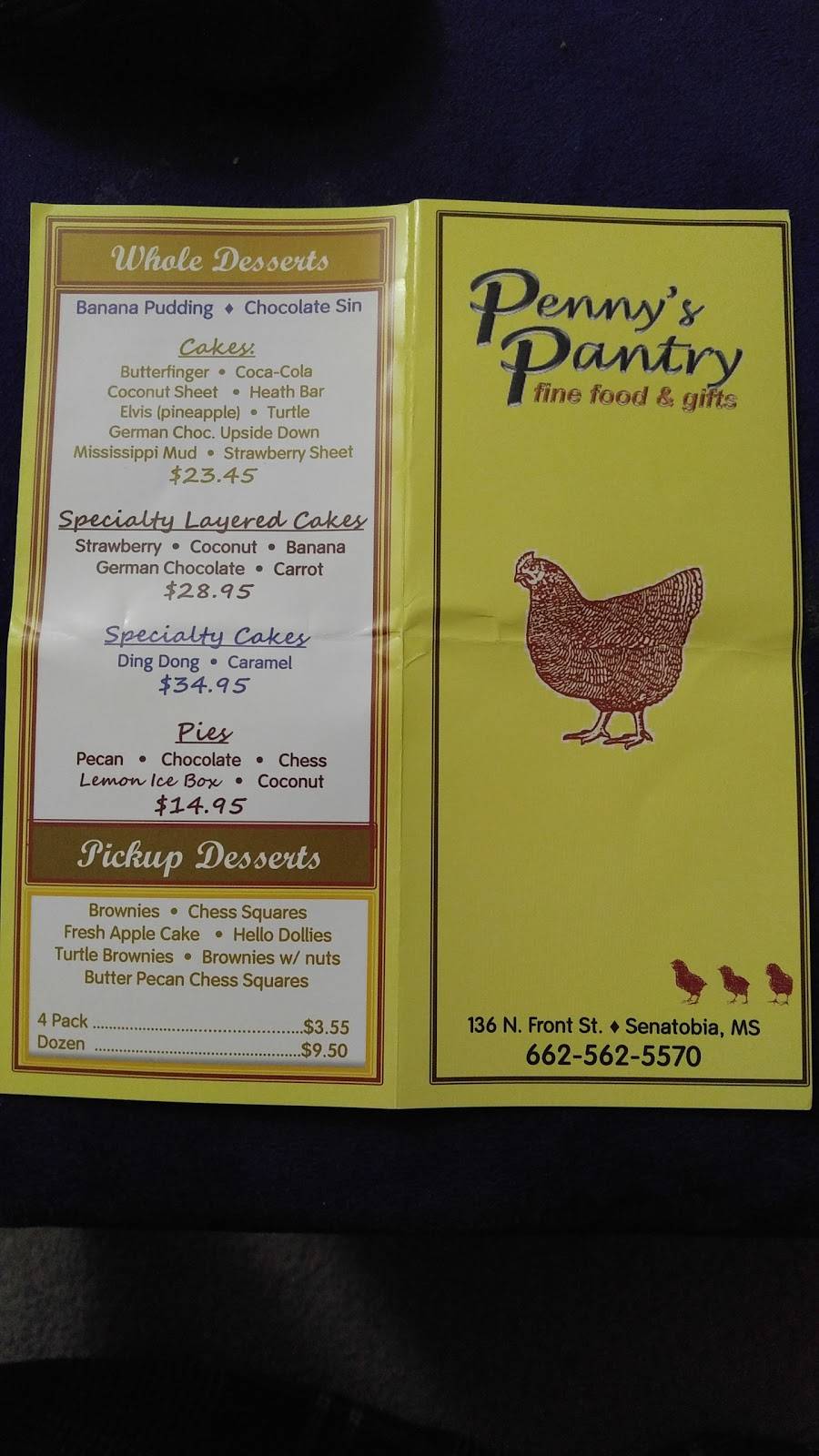 Pennys Pantry | meal takeaway | 136 N Front St, Senatobia, MS 38668, USA | 6625625570 OR +1 662-562-5570