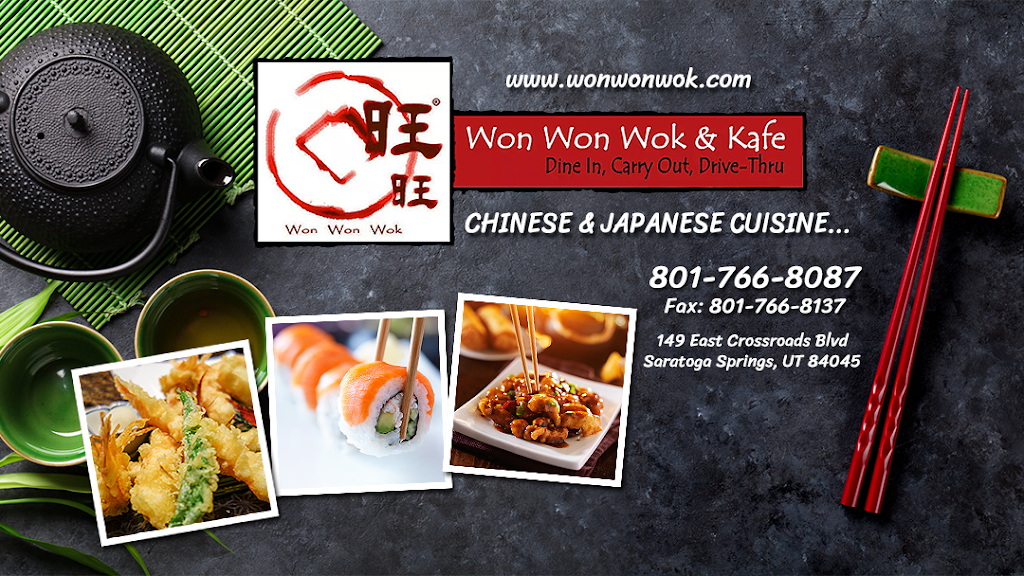 Won Won Wok | restaurant | 149 E Crossroads Blvd, Saratoga Springs, UT 84045, USA | 8017668087 OR +1 801-766-8087