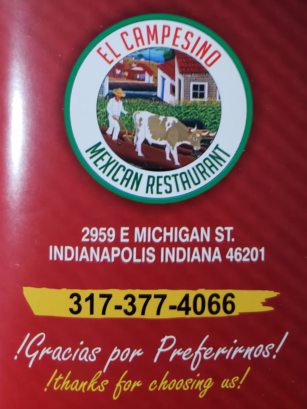 El Campesino Mexican Restaurant | restaurant | 2959 E Michigan St, Indianapolis, IN 46201, USA | 3173774066 OR +1 317-377-4066
