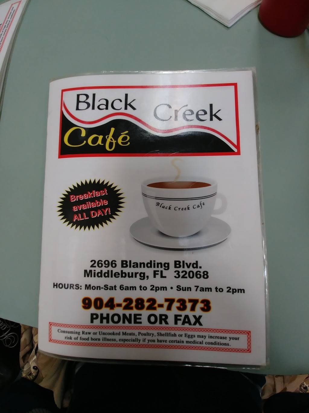 Black Creek Cafe | restaurant | 2696 Blanding Blvd, Middleburg, FL 32068, USA | 9042827373 OR +1 904-282-7373