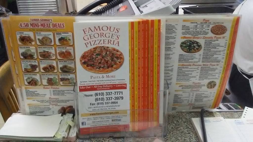 Famous Georges Pizzeria Pasta | restaurant | 100 E Beidler Rd, King of Prussia, PA 19406, USA | 6103377771 OR +1 610-337-7771