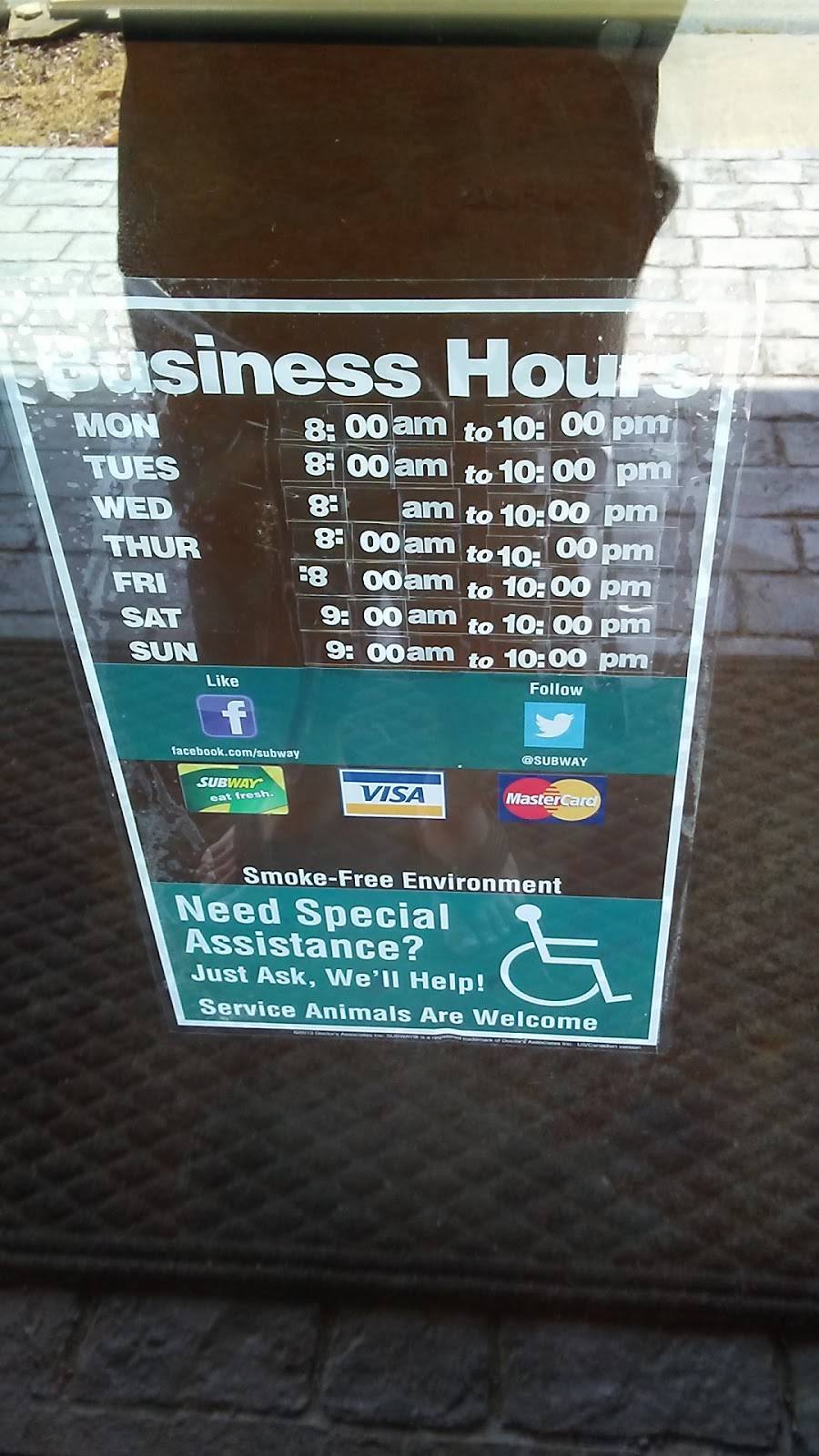 Subway | restaurant | 210 W Main St, Hulbert, OK 74441, USA | 9187723422 OR +1 918-772-3422