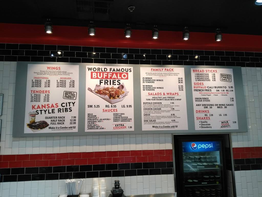 The Buffalo Spot | restaurant | 5422, 239 Los Cerritos Center, Cerritos, CA 90703, USA | 5624022250 OR +1 562-402-2250