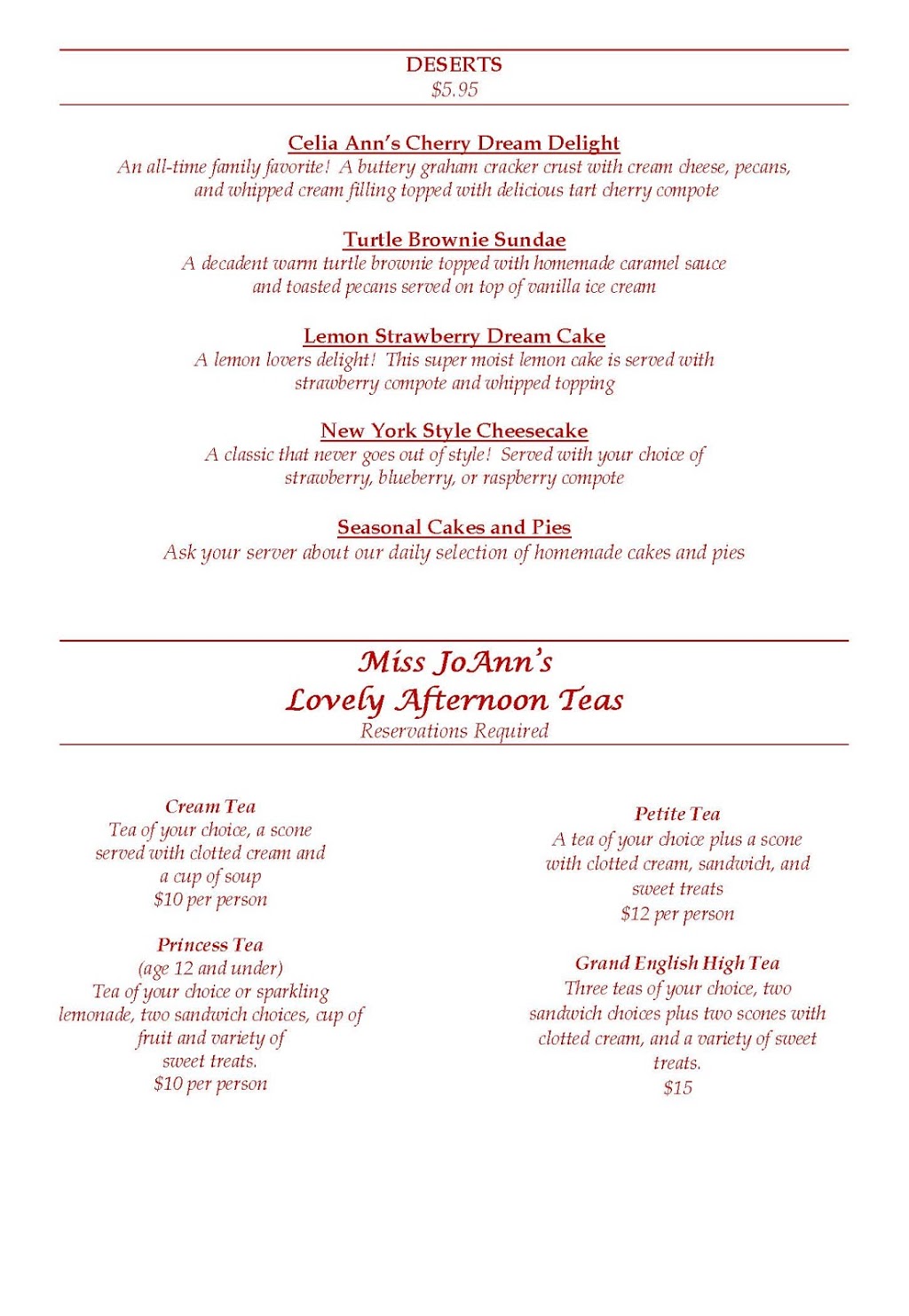 The English Rose Cafe & Tea Room LLC | restaurant | 502 W Jefferson St, Kokomo, IN 46901, USA | 7654504934 OR +1 765-450-4934