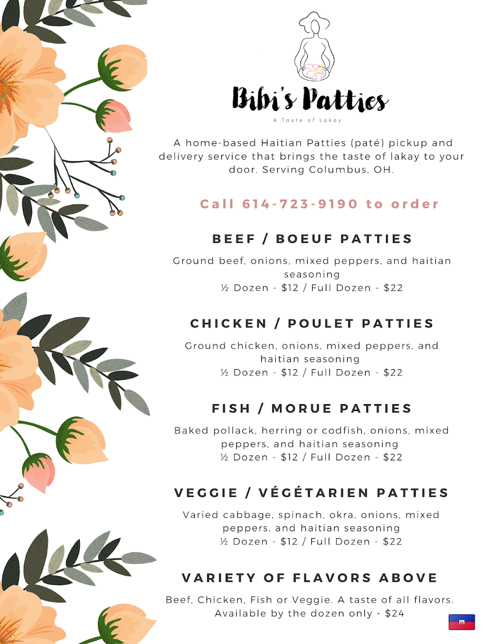 Bibis Patties | restaurant | 9150 Windy Creek Dr, Columbus, OH 43240, USA | 6147239190 OR +1 614-723-9190