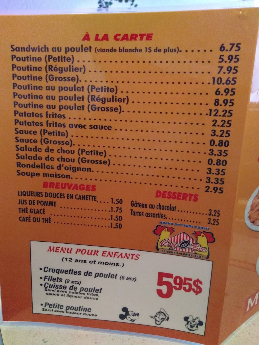 Rôtisserie Coq-O-Bec | restaurant | 7953 Rue Hochelaga, Montréal, QC H1L 2K9, Canada | 5143514463 OR +1 514-351-4463