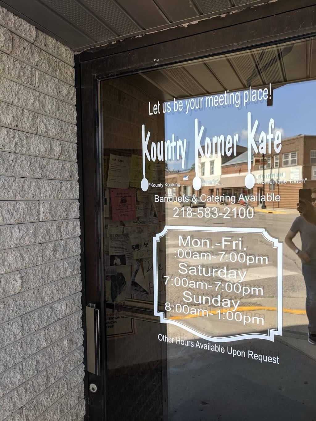 Kountry Korner Kafe | restaurant | 418 Douglas Ave, Henning, MN 56551, USA | 2185832100 OR +1 218-583-2100