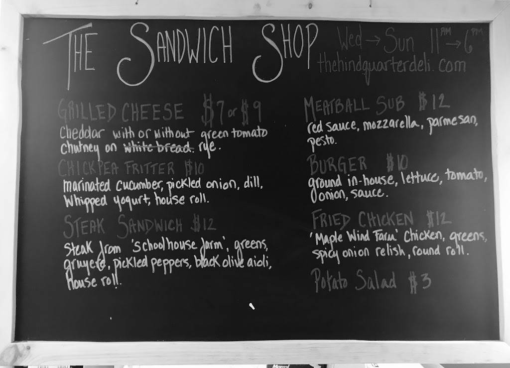 The Hindquarter Sandwich & Butcher Shop | restaurant | 2177 Main Rd, Huntington, VT 05462, USA | 8024344056 OR +1 802-434-4056