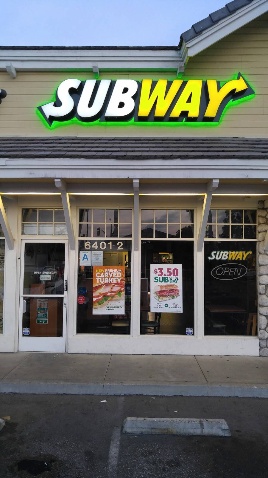 Subway Restaurants | restaurant | 6401 Platt Ave #2, West Hills, CA 91307, USA | 8188870848 OR +1 818-887-0848