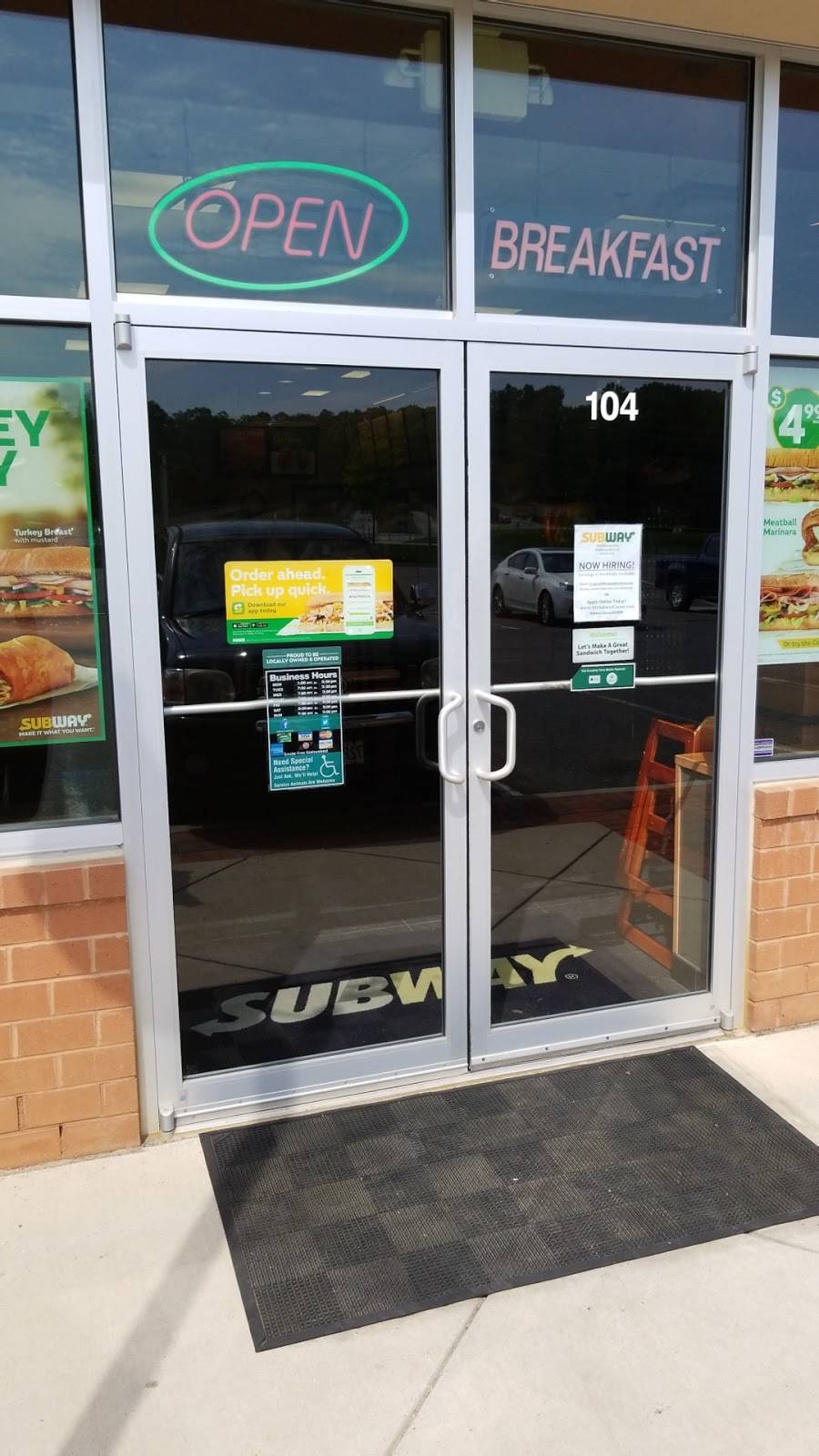 Subway Restaurants | restaurant | 5959 Exchange Dr, Eldersburg, MD 21784, USA | 4108757123 OR +1 410-875-7123
