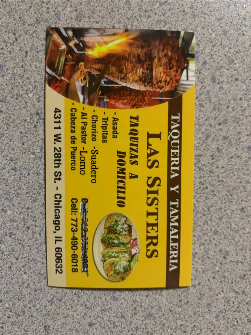 Taqueria las Sisters | restaurant | 4311 W 28th St, Chicago, IL 60623, USA | 7734906018 OR +1 773-490-6018