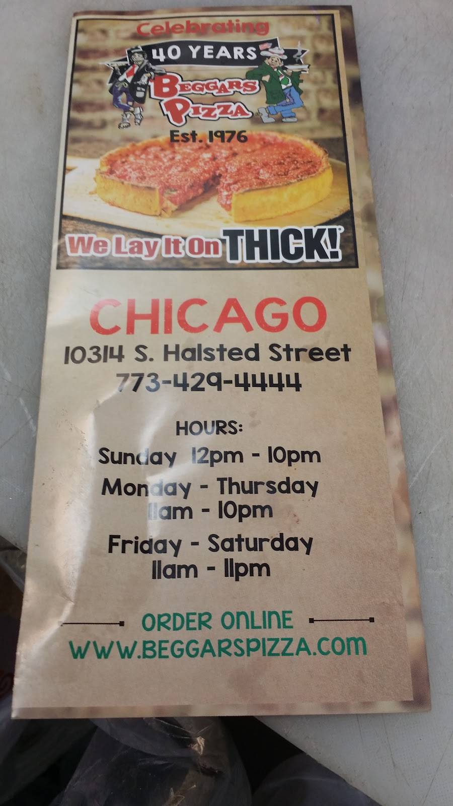 Beggars Pizza | meal delivery | 10314 S Halsted St, Chicago, IL 60628, USA | 7734294444 OR +1 773-429-4444