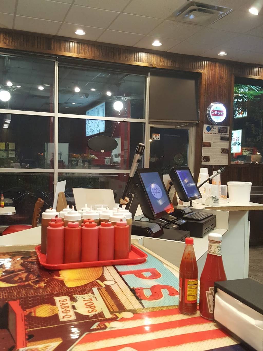 Tops Bar-B-Q | restaurant | 5144 Poplar Ave, Memphis, TN 38117, USA | 9016827146 OR +1 901-682-7146