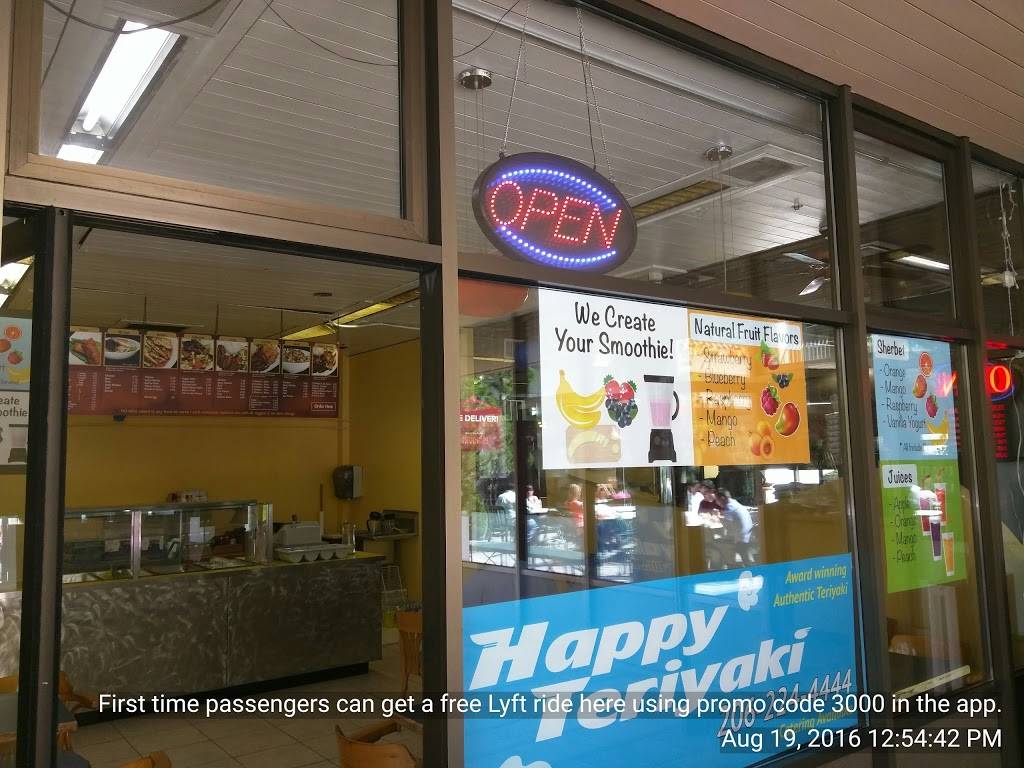 Happy Teriyaki | meal takeaway | 823 3rd Ave #109, Seattle, WA 98104, USA | 2062244444 OR +1 206-224-4444