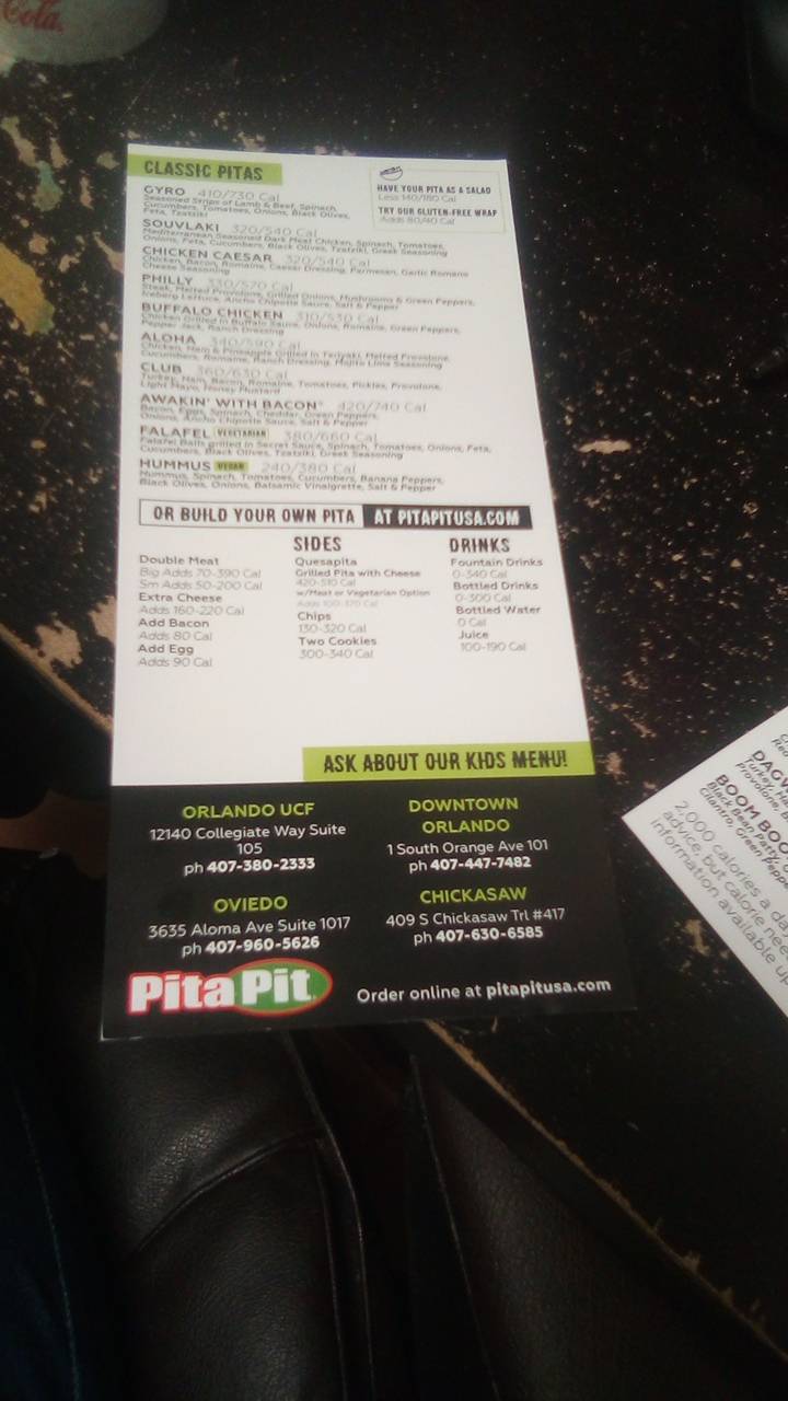 Pita Pit | restaurant | 3635 Aloma Ave, Oviedo, FL 32765, USA | 4079605626 OR +1 407-960-5626