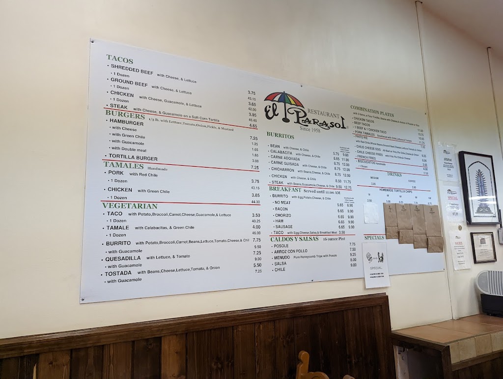 El Parasol | restaurant | 1903 Central Ave, Los Alamos, NM 87544, USA | 5056610303 OR +1 505-661-0303