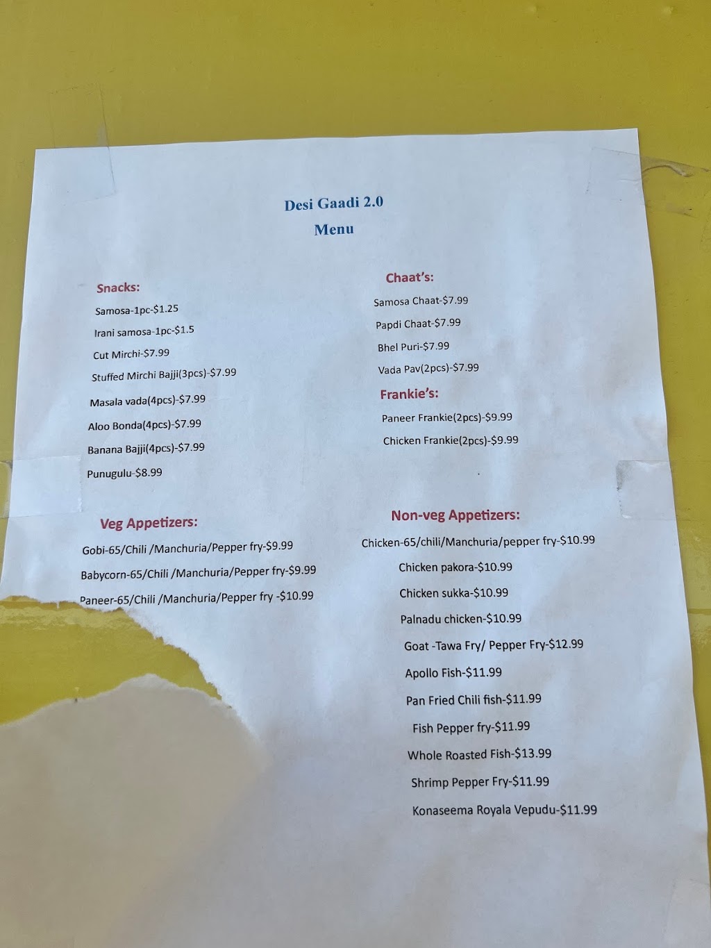 Desi gaadi 2.0 Glendale | restaurant | 9031 W Northern Ave, Glendale, AZ 85305, USA | 6022452828 OR +1 602-245-2828