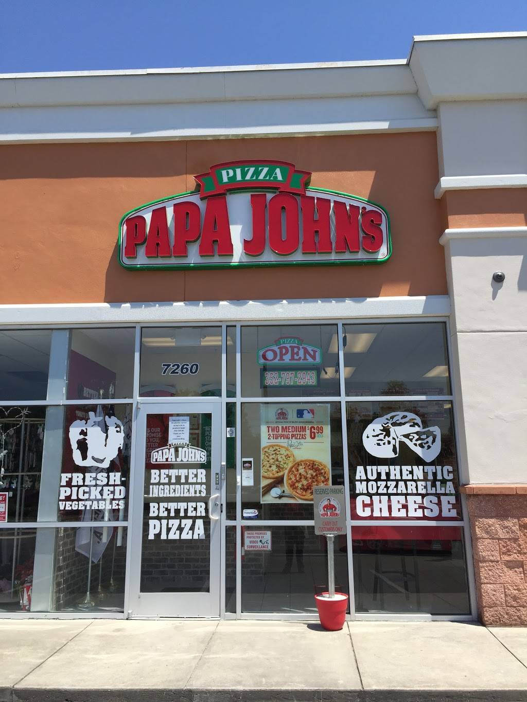 Papa Johns Pizza | restaurant | 7260 S Broad St, Brooksville, FL 34601, USA | 3527972943 OR +1 352-797-2943
