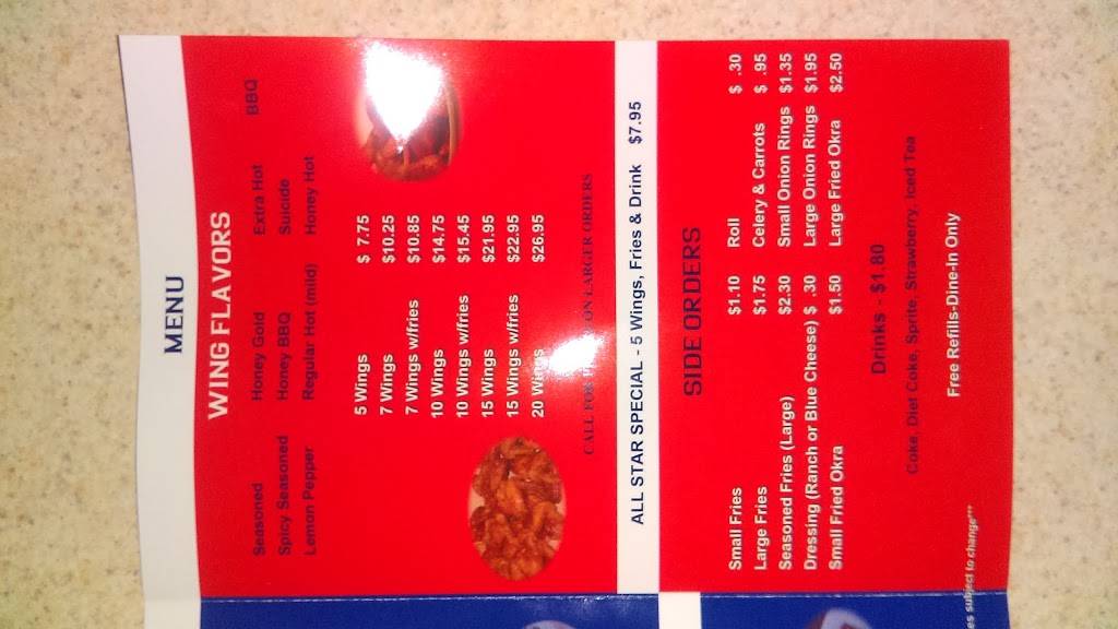 All Star Hot Wings | restaurant | 7537 US-64, Memphis, TN 38133, USA | 9013881047 OR +1 901-388-1047