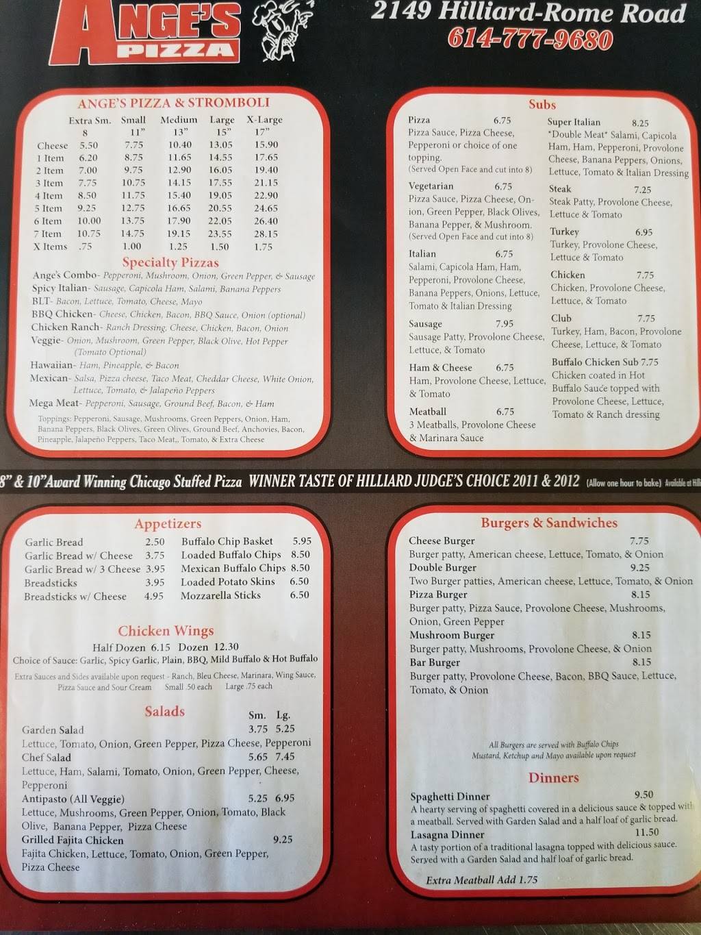 Anges Pizza Hilliard | restaurant | 2149 Hilliard Rome Rd, Hilliard, OH 43026, USA | 6147779680 OR +1 614-777-9680