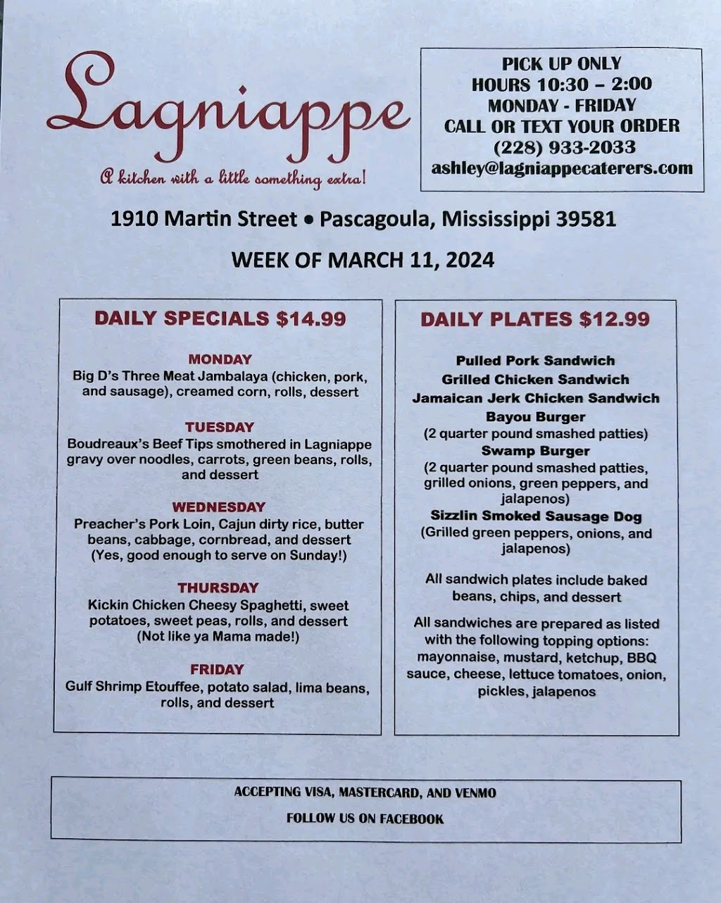 Lagniappe | restaurant | 1910 Martin St, Pascagoula, MS 39581, USA | 2289332033 OR +1 228-933-2033