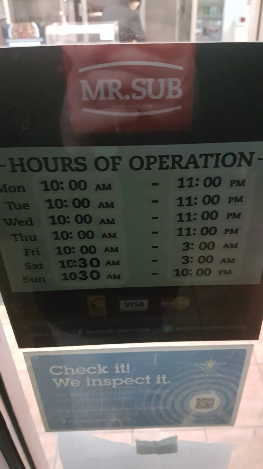 Mr.Sub | restaurant | 102 King St N, Waterloo, ON N2J 2X6, Canada | 5198847313 OR +1 519-884-7313