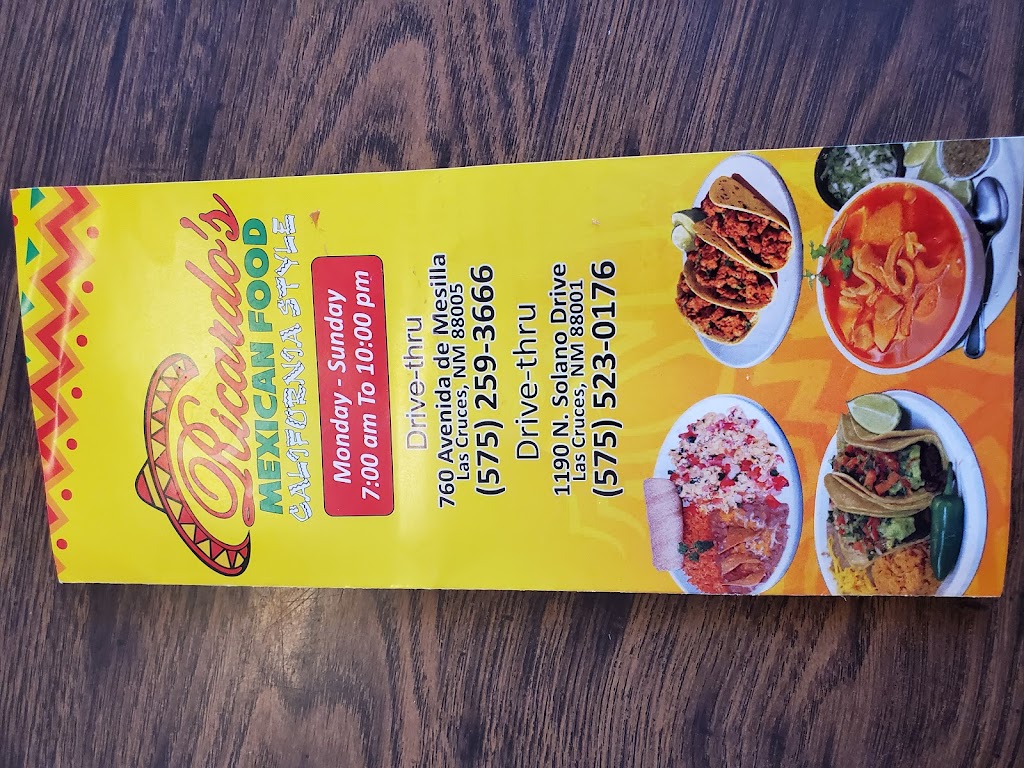 Ricardos Mexican food | restaurant | 760 NM-28, Las Cruces, NM 88005, USA | 5752593666 OR +1 575-259-3666