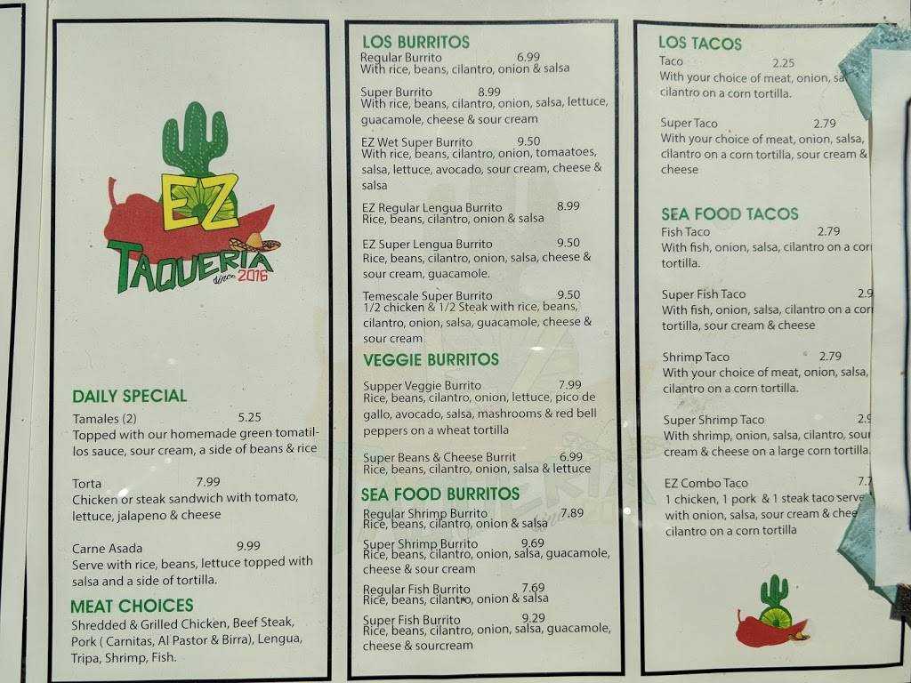 EZ Taqueria | restaurant | 4013 Telegraph Ave, Oakland, CA 94609, USA | 4153744065 OR +1 415-374-4065