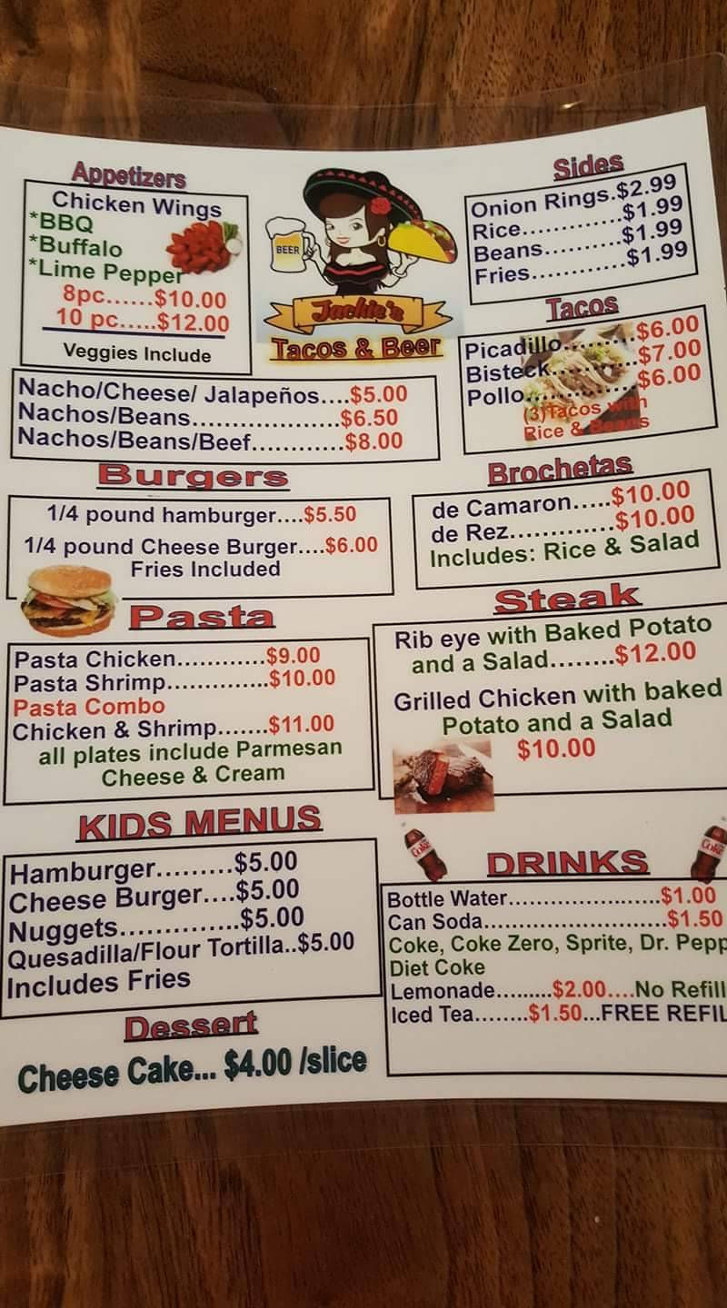 Jackies Tacos & Beer | restaurant | 11470 Montana Ave, El Paso, TX 79936, USA | 9154491389 OR +1 915-449-1389