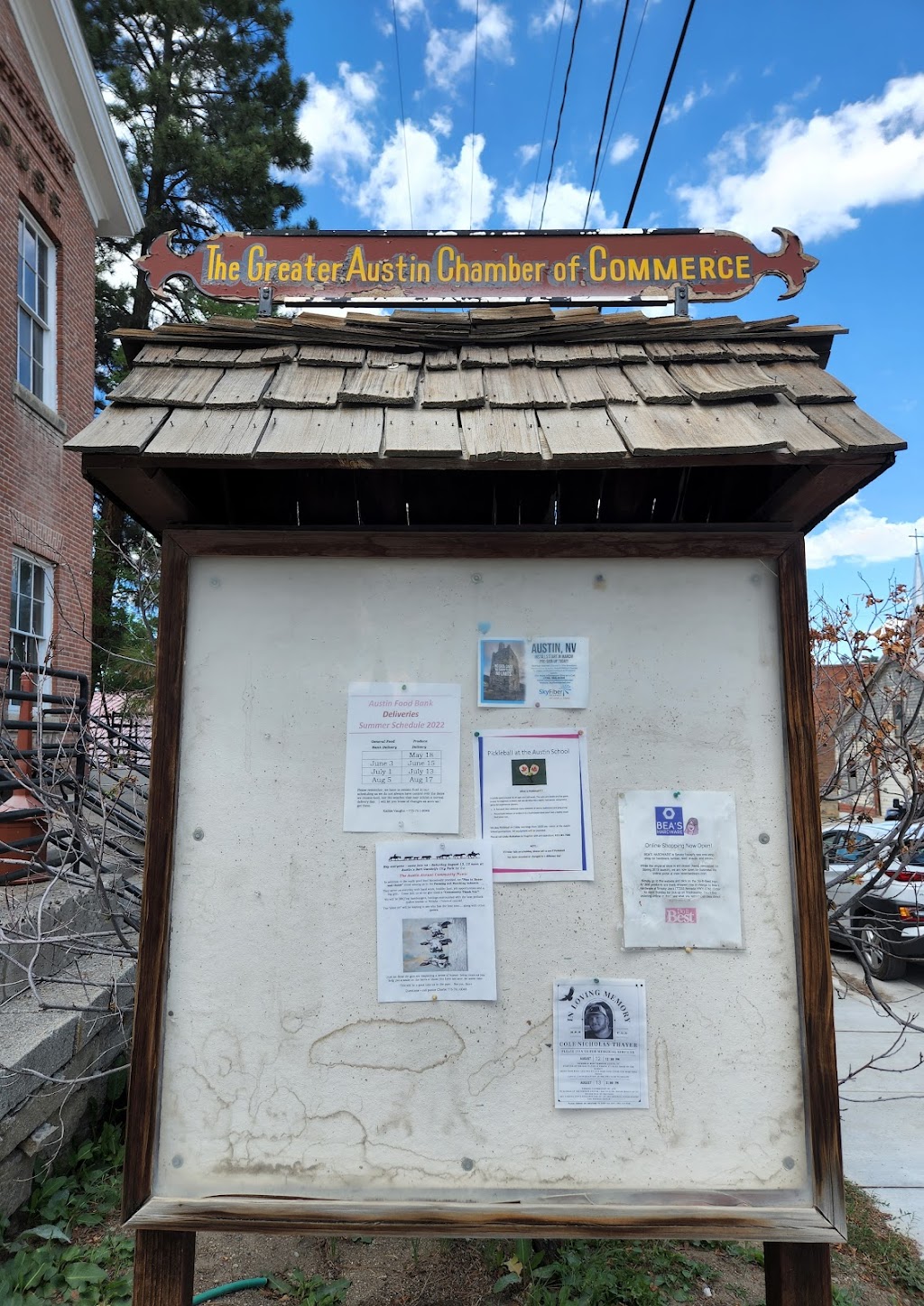 Austin Chamber Of Commerce | restaurant | 122 Main St, Austin, NV 89310, USA | 7759642200 OR +1 775-964-2200