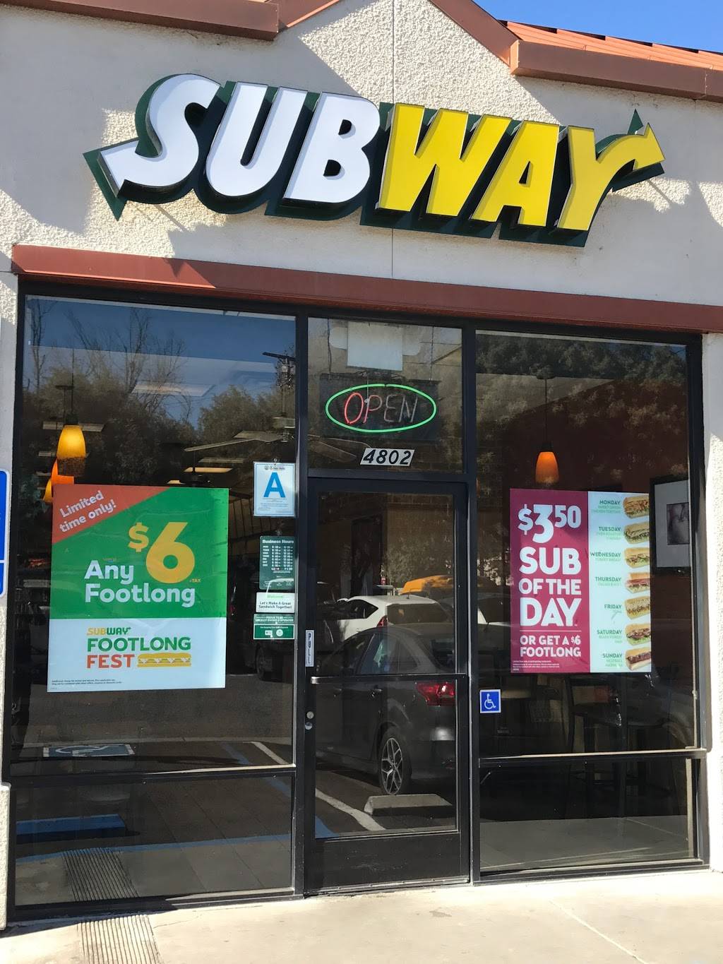 Subway Restaurants | restaurant | 4802 Laurel Canyon Blvd, Valley Village, CA 91607, USA | 8185065116 OR +1 818-506-5116