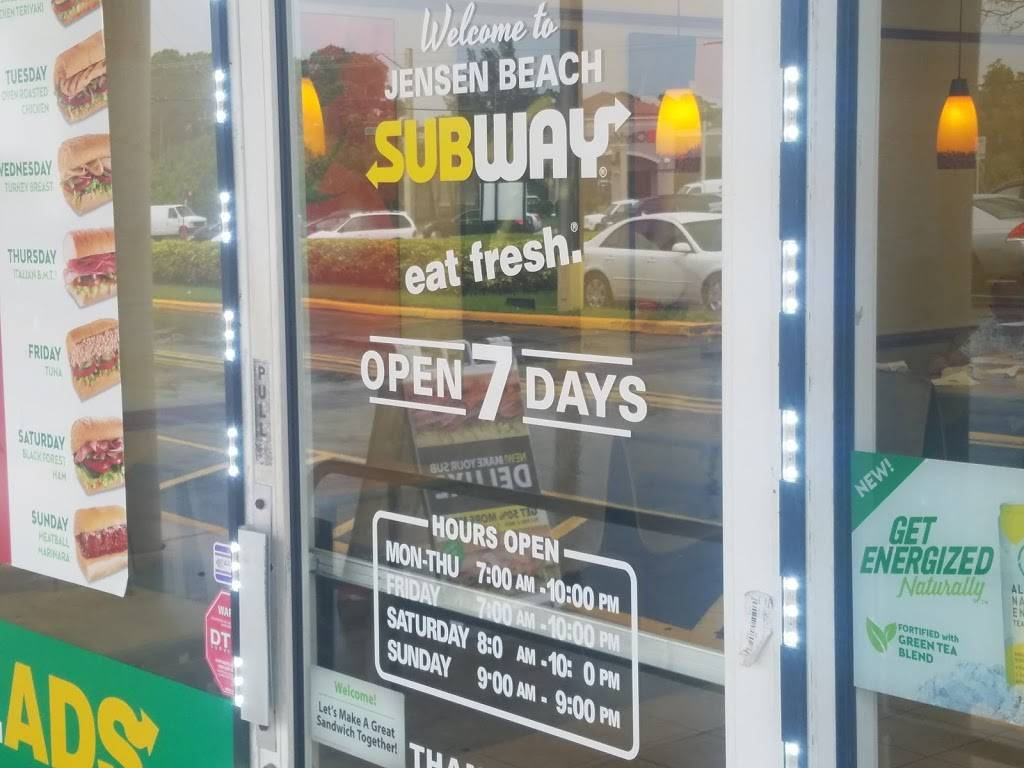 Subway | restaurant | 3599 NW Federal Hwy, Jensen Beach, FL 34957, USA | 7726927742 OR +1 772-692-7742