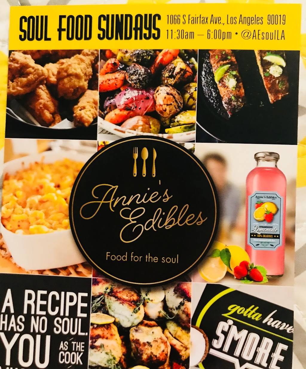 Annies Edibles | restaurant | 4401, 1066 S Fairfax Ave unit a, Los Angeles, CA 90019, USA | 3234247402 OR +1 323-424-7402