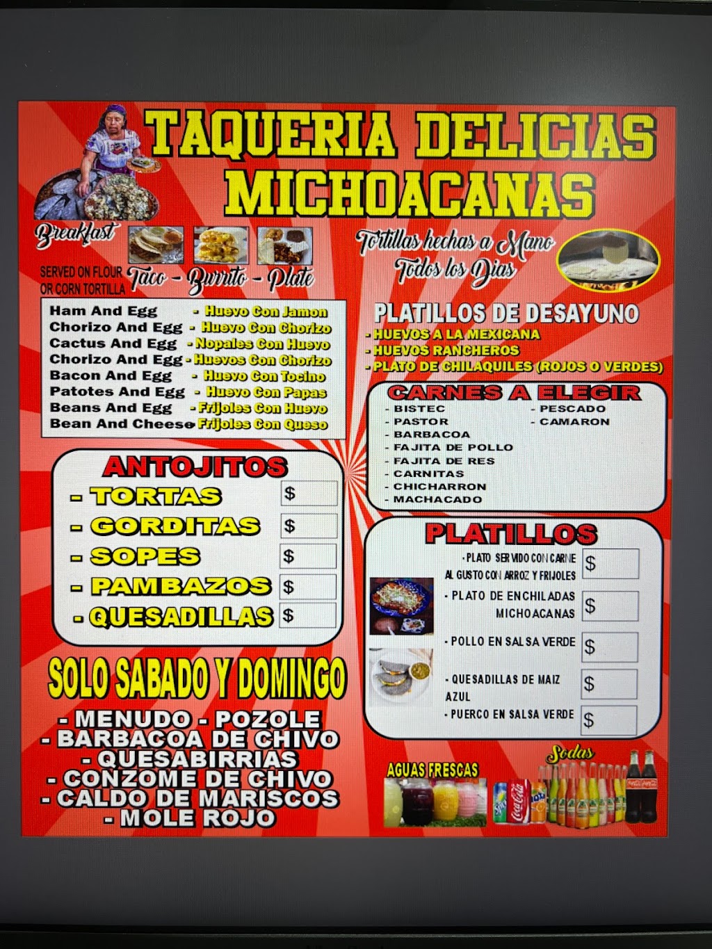 Taqueria delicias michoacanas | restaurant | 846 Hwy 290 E, Elgin, TX 78621, USA | 5123007104 OR +1 512-300-7104
