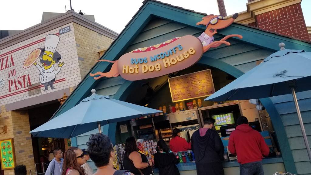 Suds McDuff Hot Dog Stand | restaurant | 100 Universal City Plaza, Universal City, CA 91608, USA | 8008648377 OR +1 800-864-8377